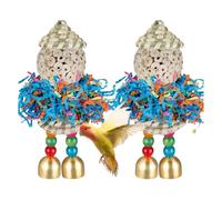 Ranley Bird Toy for Foraging | Pack of 2 Budgies Chew Toy - Chew Ball for Foraging for Parrots Movement and Enrichment in the Play Cage for Macaw Fink Cockatiel Canary