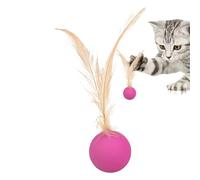 Ranley Cat Balls, Interactive Cat Toy Ball, Self-Understanding Toy, Portable Interactive Cat Ball with Feather for Practice Hunting, Boredom Relief, Outdoor Game