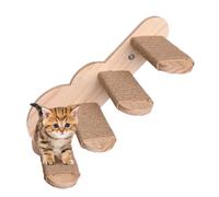 Ranley Cat Climbing Stairs - Solid Wood Wall Mounted Cat Catwalk, Well Attached Furniture Steps, Kitten Floors, Lying Surfaces for Home, Indoor Use