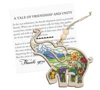 Ranley Christmas Tree Ornaments - Elephant Window Suncatcher with Card,Cute Keepsake Suncatcher for Women Tree Indoor Window Graduation Wall Party Holiday