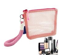Ranley Cosmetic Storage Bag, Travel Bag for Toiletries, Lightweight Transparent Aesthetic Mesh Bag for Daily Cosmetics, Spa, Plane, Hospital, Train, Cruise, Student Dorm, b, see description, See
