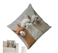 Ranley Cute Throw Pillow Covers - Soft Cushion Case,17.7x17.7in Alpaca Pillow Cover - for Living Room Bedroom Farmhouse Chair Workplace Dorm Cabin Car Interior
