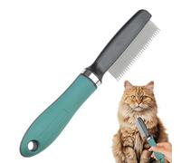Ranley Flea Comb For Cats - Stainless Steel Metal Dog Comb - Ergonomic Pet Brushes For Long-Haired Breeds Detangling Trimming Bathing Dematting