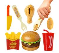 Ranley Kids Play Food | Educational Realistic 8-Piece Simulation,Fast Food Kitchen Pretend Play Set | for Interaction Fine Motor Skills Girls Children Toddler Home School Role Playing