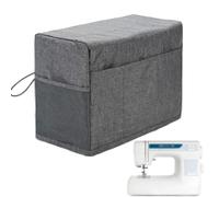 Ranley Sewing Machine Cover, Waterproof Sewing Machine Cover, Overlock Cover with Storage Bags, Foldable Sewing Machine Dust Cover with Large Capacity and 3 Storage Bags, gray, see description, See