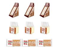 RANLI Handmade Cake Mixed Pack, Classic Bread Breakfast Desserts Handcrafted Taste Sandwich Bread- Delicious Handmade Original Cakes*3, Tiger Skin Cake*3, Triangle Chocolate*3 HALAL Certified-9 Packs