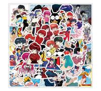 Ranmas-1/2 Stickers, 50 Pcs Ranmas-1/2 Figure Vinyl Waterproof DIY Sticker Decals for Party, Water Bottle Scrapbook Laptop Skateboard Computer for Teens Students