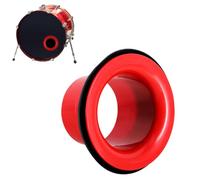 RANMING Bass Drum Enhancer Kick Drum Enhancer ABS Rubber Bass Drums Effect Amplifier Bass Hole Protection Speaker Expands LowEnd Frequency Enhancers Portable Drums Percussion Accessories Red
