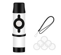 RANMING Plastic Kazoo,Adjustable Tone Kazoo,Kazoos for Adult,Kazoos Musical Instruments with 6 Pcs Kazoo Diaphragms,Good Companion for Guitar,Ukulele,Violin,Piano.（1 Pcs White)