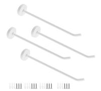 Rannb Coat Hook Towel Hooks Stainless Steel Heavy Duty Wall Hooks for Hanging Clothes Wall Mount Towel Holder for Bedroom Kitchen Closet 8" Length White Brushed Surface -Pack of 4