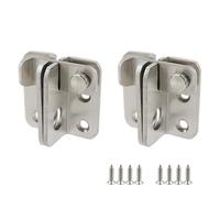 Rannb Door Lock Latch Sliding Door Lock Stainless Steel Gate Latches with Padlock Hole Flip Door Latch for Cabinet, Bathroom, Window, Garage Barn Door, Right Open -2pcs