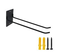 Rannb Garage Hook Shovel Holder Wall Mount Utility Hooks Garden Tool Hooks Garage Tool Organizer 10-inch Length for Garden Tools, Rakes, Shovels, Black