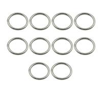 Rannb Multi-Purpose O Ring Welded Stainless Steel Rings 3mm/0.12" Thick 30mm/1.2" Outer Dia - Pack of 10pcs