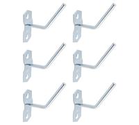 Rannb Pegboard Hooks 3/8" Peg Hooks Heavy Duty Metal Steel Suitbale for 1.1" Spaced Pegboards Wall Hooks for Hanging Tools 2.5-inch Length -6pcs