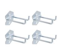 Rannb Pegboard Hooks Heavy Duty Metal Steel 3/8" Peg Hooks Suitbale for 1.1" Spaced Pegboards Double Arm Wall Hooks for Organizing Tools in Home or Garage 3-inch Length -6pcs