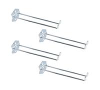 Rannb Pegboard Hooks Heavy Duty Metal Steel 3/8" Peg Hooks Suitbale for 1.1" Spaced Pegboards Double Arm Wall Hooks for Organizing Tools in Home or Garage 8" Long - 6pcs