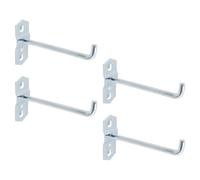 Rannb Pegboard Hooks Heavy Duty Metal Steel 3/8" Peg Hooks Suitbale for 1.1" Spaced Pegboards Garage Wall Hooks for Organizing Tools in Home or Garage 4-inch Long -6pcs