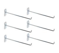 Rannb Pegboard Hooks Heavy Duty Metal Steel 3/8" Peg Hooks Suitbale for 1.1" Spaced Pegboards Garage Wall Hooks for Organizing Tools in Home or Garage 8" Long - 6pcs