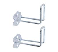 Rannb Pegboard Hooks Heavy Duty Metal Steel 3/8" Peg Hooks Suitbale for 1.1" Spaced Pegboards Wall Hooks for Hanging Coils,Tools 4" Long - 2pcs