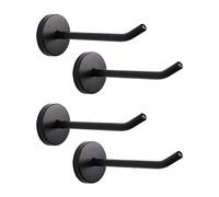 Rannb Single Elephant Nose Coat Hook - Matt Black, Wall-Mount, 100mm/4 Length - Pack of 4