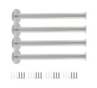 Rannb Wall Hooks Heavy Duty Coat Hooks Stainless Steel Clothes Hanger for Hanging Bathroom Towels Handbag Silver 8-inch Length with 16mm Shank Dia - Pack of 4