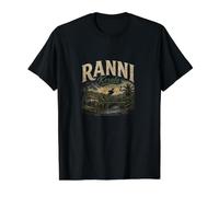 Ranni Kerala Vintage Retro Nature Landscape Value Graphic T-Shirt, Men, Black, M
