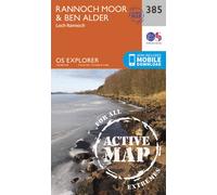 Rannoch Moor & Ben Alder Map | Weatherproof | Loch Rannoch | Ordnance Survey | OS Explorer Active Map 385 | Scotland | Walks | Hiking | Maps | Adventure