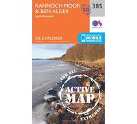 Rannoch Moor & Ben Alder Map | Weatherproof | Loch Rannoch | Ordnance Survey | OS Explorer Active Map 385 | Scotland | Walks | Hiking | Maps | Adventure