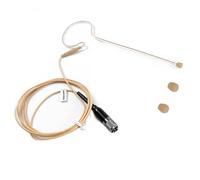 Rannsgeer Mini Headset Microphone cH-Style Earhook Headset Mic for Audio Technica Bodypack Transmitter (Tan)