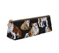 rannsut English Bulldogs Print Pencil Pouch Pencil Case Bag Stylish Zipper Pencil Pouches For Office And Travel