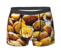 rannsut Garden Potatoes Print Men'S Boxer Briefs Soft And Breathable Underwear For Men All Day Comfort, Black, M