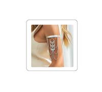 Rannyrena Punk Long Chain Tassel Arm Cuff Boho Turquoise Stone Pendant Arm Bangle Bracelet Vintage Arrow Armlet Open Adjustable Upper Armband Beach Wedding Arm Jewelry for Women, adjustable, alloy, no