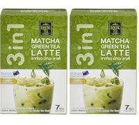Ranong Tea 3 in 1 Latte Matcha Green Tea 7 Sachets 161 g (Pack of 2)
