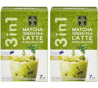 Ranong Tea 3 in 1 Latte Matcha Green Tea 7 Sachets 161g (Pack of 2)