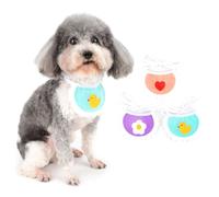 Ranphy 3 Pieces Cute Knit Drool Bibs Bandanas for Small Dog Cat Triangle Bib Pet Neckerchief for Drooling and Feeding Absorbent Adjustable Puppy Accessories,Size L