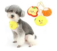 Ranphy 3 Pieces Cute Towel Embroidery Drool Bibs Bandanas for Small Dog Cat Triangle Bib Pet Neckerchief for Drooling and Feeding Absorbent Adjustable Elastic Drawstring Puppy Accessories,Size L