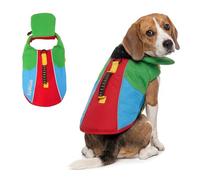 Ranphy Colour-Block Dog Life Jacket with Chin Float, High Buoyancy Reflective Swim Vest with Rescue Handle and Lead Ring for Pool Boating Beach, Small Medium Large Dogs, Red, M