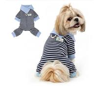 Ranphy Four-Legged Knit Dog Jumpsuit for Small Dogs, Blue, M