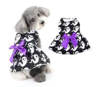 Ranphy Funny Halloween Dog Costume Puppy Dress Holiday Dog Clothes for Small Dogs Girl Doggie Party One Piece with Bowknot Ghost Spider Pet Vest Skirt Holiday Cat Outfits, L