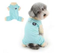 Ranphy Mesh Piqué Dog Pyjamas for Small Dogs, Stretchy Lightweight Puppy Four-legged Jumpsuit with D-Ring, Breathable Spring Summer Clothes for Chihuahua Yorkie Cats, Pet PJS,Green,M