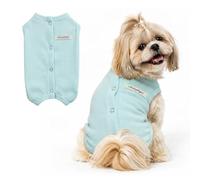 Ranphy Pet Recovery Suit with Belly Protection for Small Dogs, Green, XS | Breathable Stretch Fabric, Snap Button Closure, Post-Surgery Rest, Small Dogs, Cats, Puppy Belly Protector Bodysuit