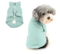 Ranphy Pet Soft Cotton Blend Pyjamas Lapel Two-legged Sleepwear Shirt for Xsmall Small Medium Dogs Puppy Pjs Yorkie Chihuahua Bulldog Spring Summer Clothes Cat Clothing,Green,L