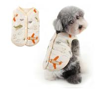 Ranphy Printed Dog Shirt with Snap Buttons for Small Dogs Cats, Plane, XS