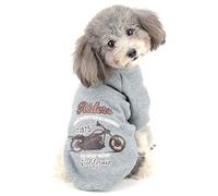 Ranphy Small Dog Pullover Sweater Fleece Sweatshirt Girl Boy Winter Warm Hoodie Puppy Clothes Jacket Pet Sport Shirt for Cold Weather Gray XXL