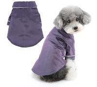 Ranphy Soft Shimmer Satin Dog Pyjamas for Small Medium Dogs Cats Solid Pet Sleepwear Shirts Comfortable Pajamas Two-Leg Pjs Loungewear Clothes Chihuahua Yorkie Cat Apparel Gray 4XL