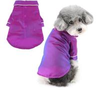 Ranphy Soft Shimmer Satin Dog Pyjamas for Small Medium Dogs Cats Solid Pet Sleepwear Shirts Comfortable Pajamas Two-Leg Pjs Loungewear Clothes Chihuahua Yorkie Cat Apparel Purple XXL