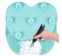 Ranphykx Silicon Makeup Brush Cleaning Mat - Cosmetic Brush Cleaning Mat with Suction Cup - Portable Washing Tool - Scrubber - Makeup Removal