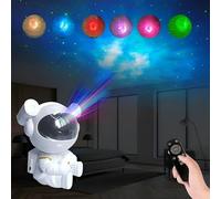 RANQILI Astronaut Galaxy Projector, 360° Adjustable Star Night Light with Remote Control for Kids, Adult Home Party Ceiling Decoration, Modern Bedroom Decor