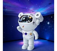 RANQILI Astronaut Starry Sky Lamp, Aurora Star Projector with Remote Control and Bluetooth Music, White,USB Powered Space Buddy Projector for Bedroom Adults Room [Energy Class G]