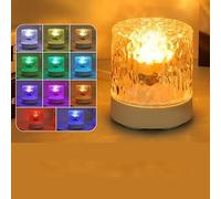 RANQILI Color Changing LED Mood Light with Remote Control, Crystal Glass Texture, Multi-Color Ambient Lamp, Dynamic Light Effects, Wireless Table Night Light,16 Colors Star Light Projector for Kids